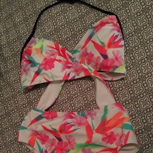 PINK One Piece Wrap SWIM